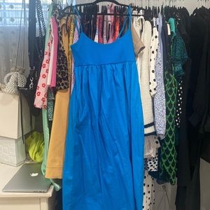 Blue long zara dress super cute